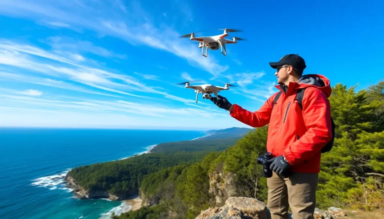 Drone travel photography