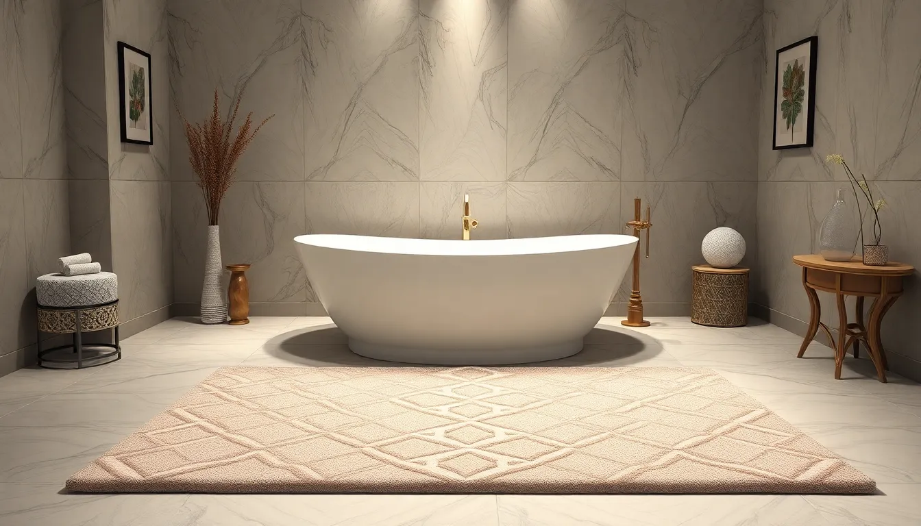 luxury bathroom mats